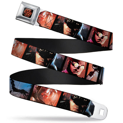 Batman Arkham City Snowflake Full Color Black Red Seatbelt Belt