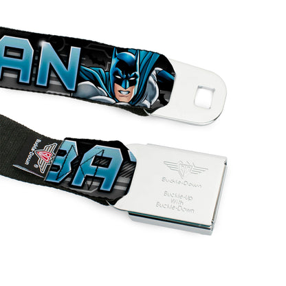 Bat Signal Full Color Black Gray Blues Seatbelt Belt