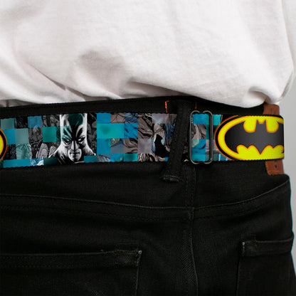 Batman Detective Comics Bat Shield Glow Checkers Seatbelt Belt