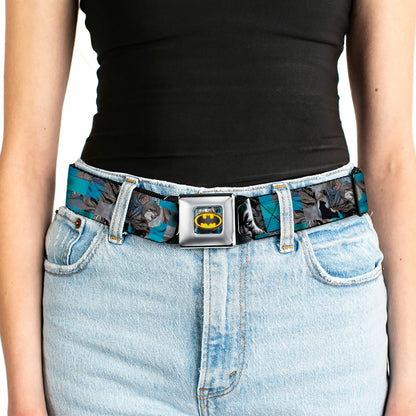 Batman Detective Comics Bat Shield Glow Checkers Seatbelt Belt