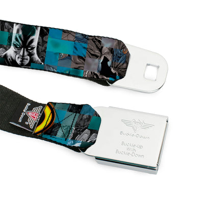 Batman Detective Comics Bat Shield Glow Checkers Seatbelt Belt