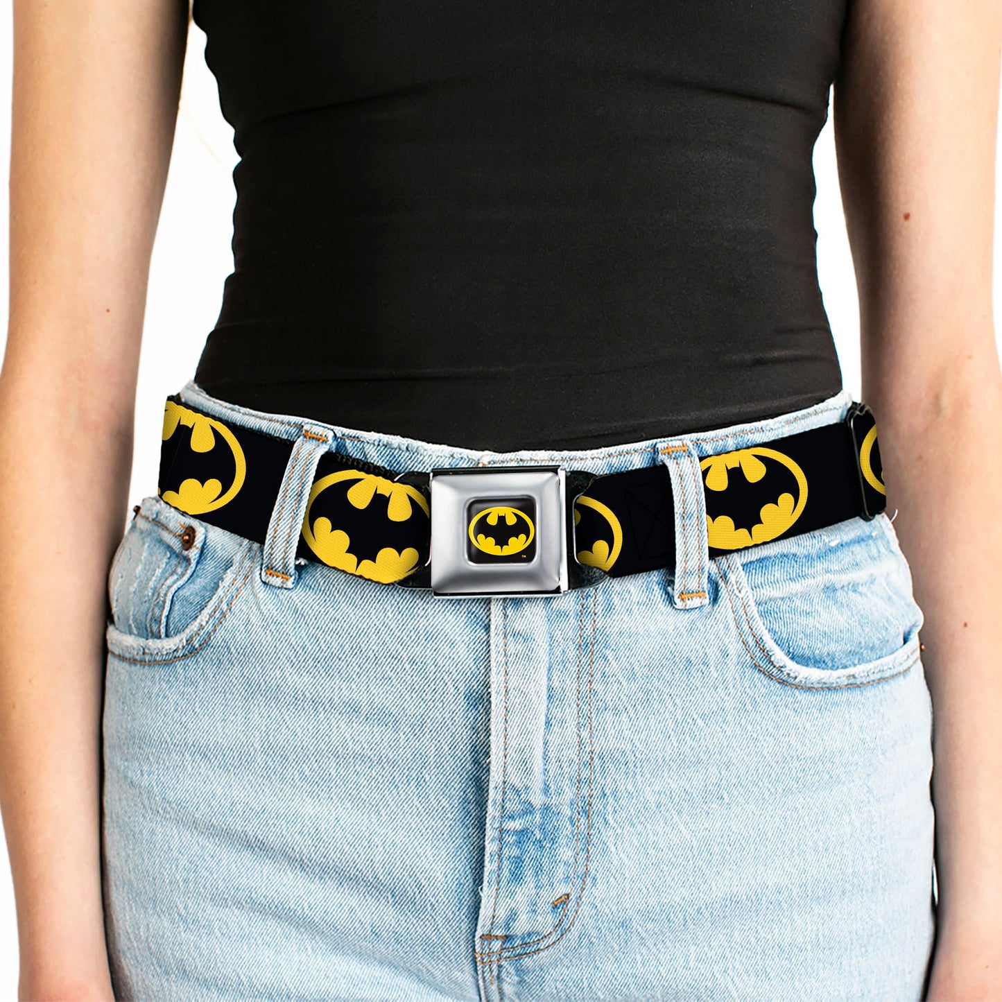 Batman 1989 Logo Full Color  Seatbelt Belt