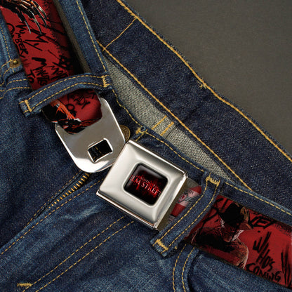 Nightmare On Elm Street Freddy Logo Full Color Seatbelt Belt
