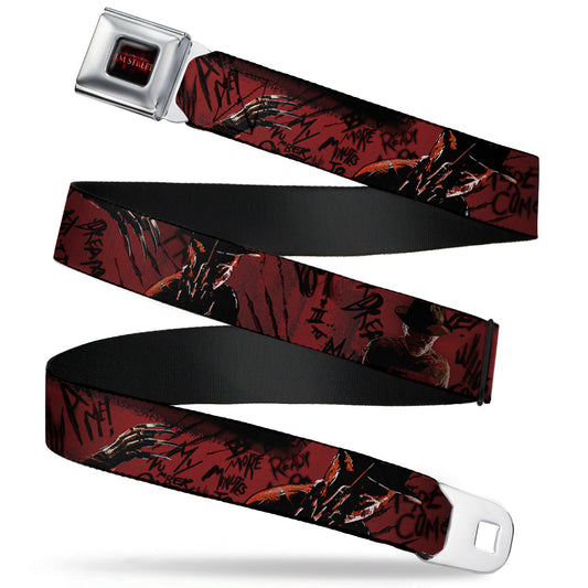 Nightmare On Elm Street Freddy Logo Full Color Seatbelt Belt