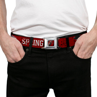 Nightmare On Elm Street Freddy's Blade Hand Blood Splatter Seatbelt Belt