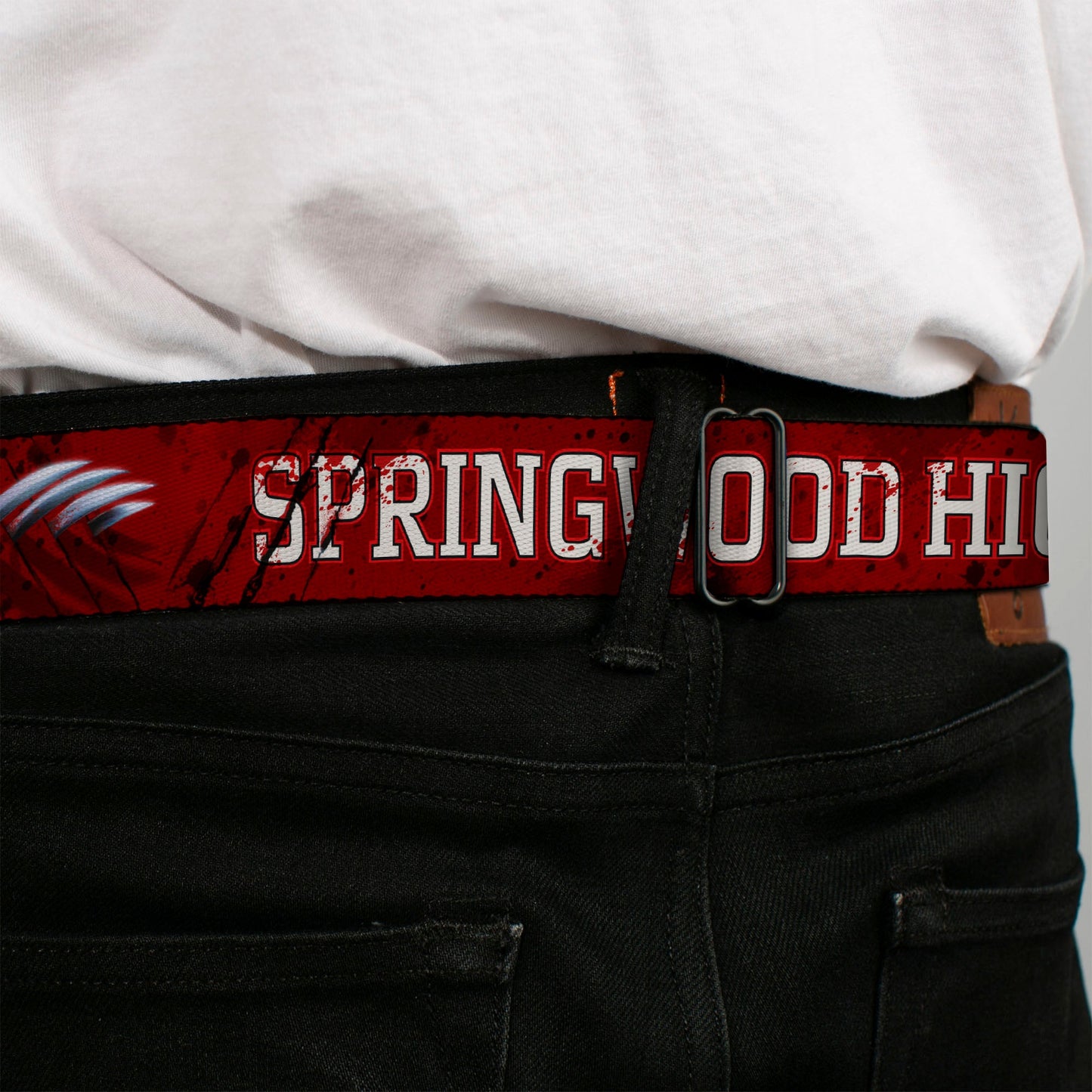Nightmare On Elm Street Freddy's Blade Hand Blood Splatter Seatbelt Belt