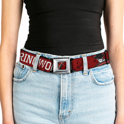 Nightmare On Elm Street Freddy's Blade Hand Blood Splatter Seatbelt Belt