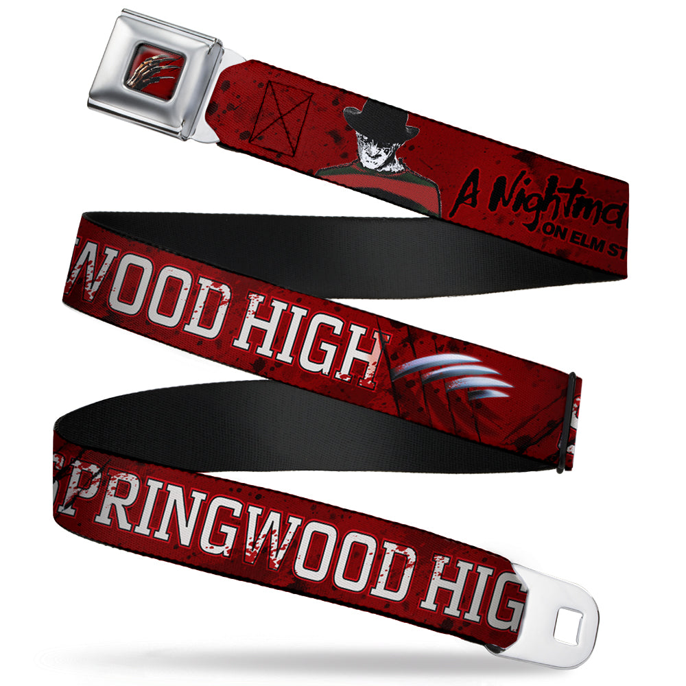 Nightmare On Elm Street Freddy's Blade Hand Blood Splatter Seatbelt Belt