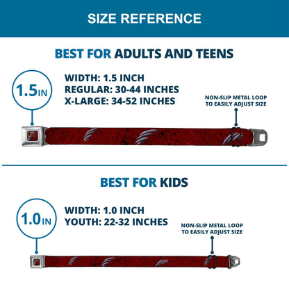 Friday The 13th Freddy Krueger Blade Hand Blood Splatter Seatbelt Belt