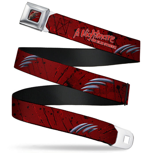 Friday The 13th Freddy Krueger Blade Hand Blood Splatter Seatbelt Belt