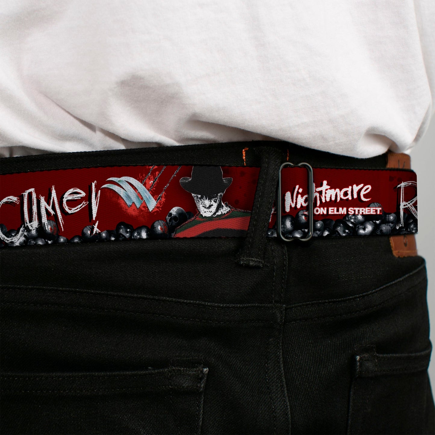 Nightmare On Elm Street Blood Splatter Reds Seatbelt Belt
