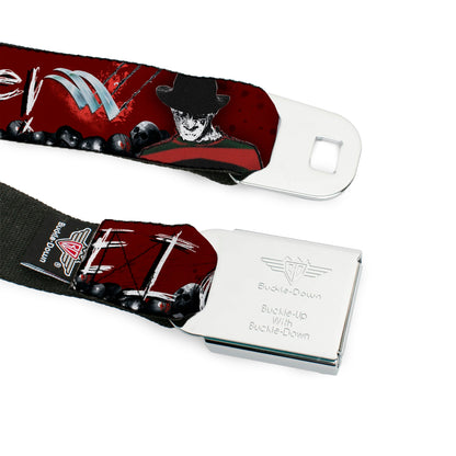 Nightmare On Elm Street Blood Splatter Reds Seatbelt Belt