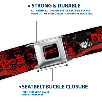 Nightmare On Elm Street Freddy Pose Seatbelt Belt