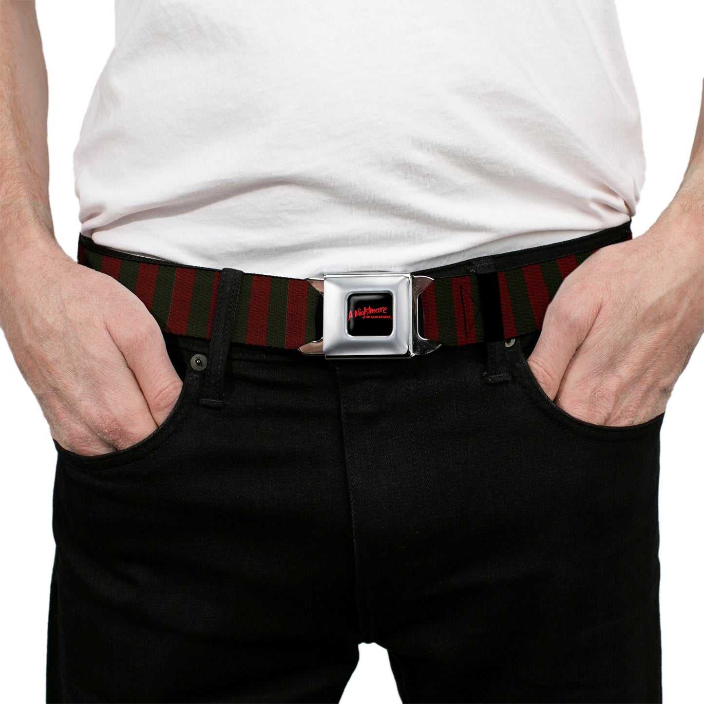 Nightmare on Elm Street Freddy Krueger Sweater Stripes Seatbelt Belt