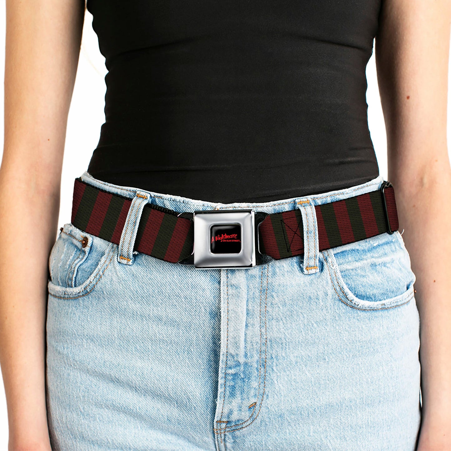 Nightmare on Elm Street Freddy Krueger Sweater Stripes Seatbelt Belt