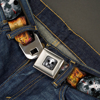 Friday The 13th Jason Mask Camp Crystal Seatbelt Belt