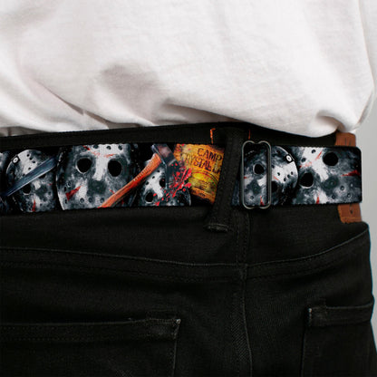 Friday The 13th Jason Mask Camp Crystal Seatbelt Belt