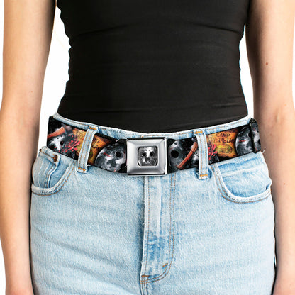 Friday The 13th Jason Mask Camp Crystal Seatbelt Belt