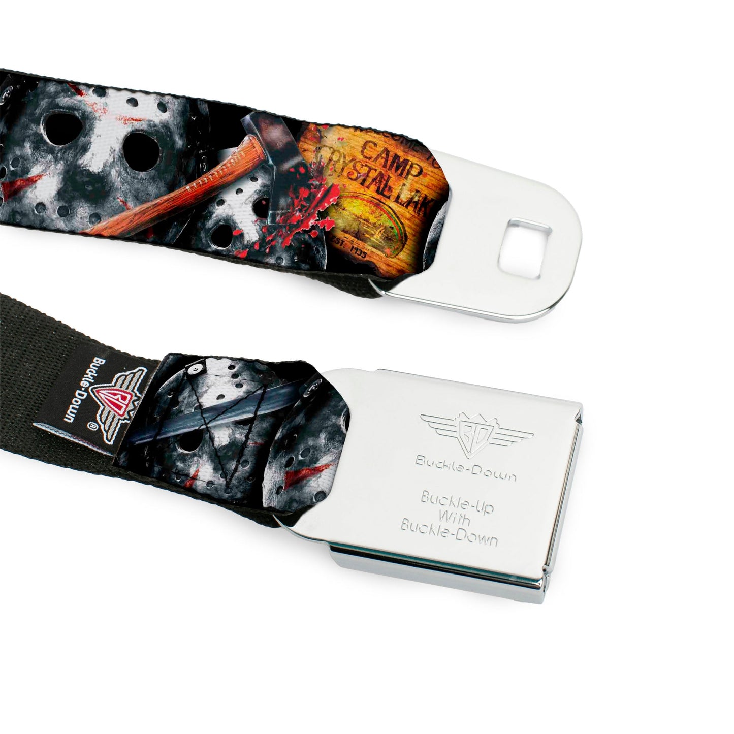 Friday The 13th Jason Mask Camp Crystal Seatbelt Belt