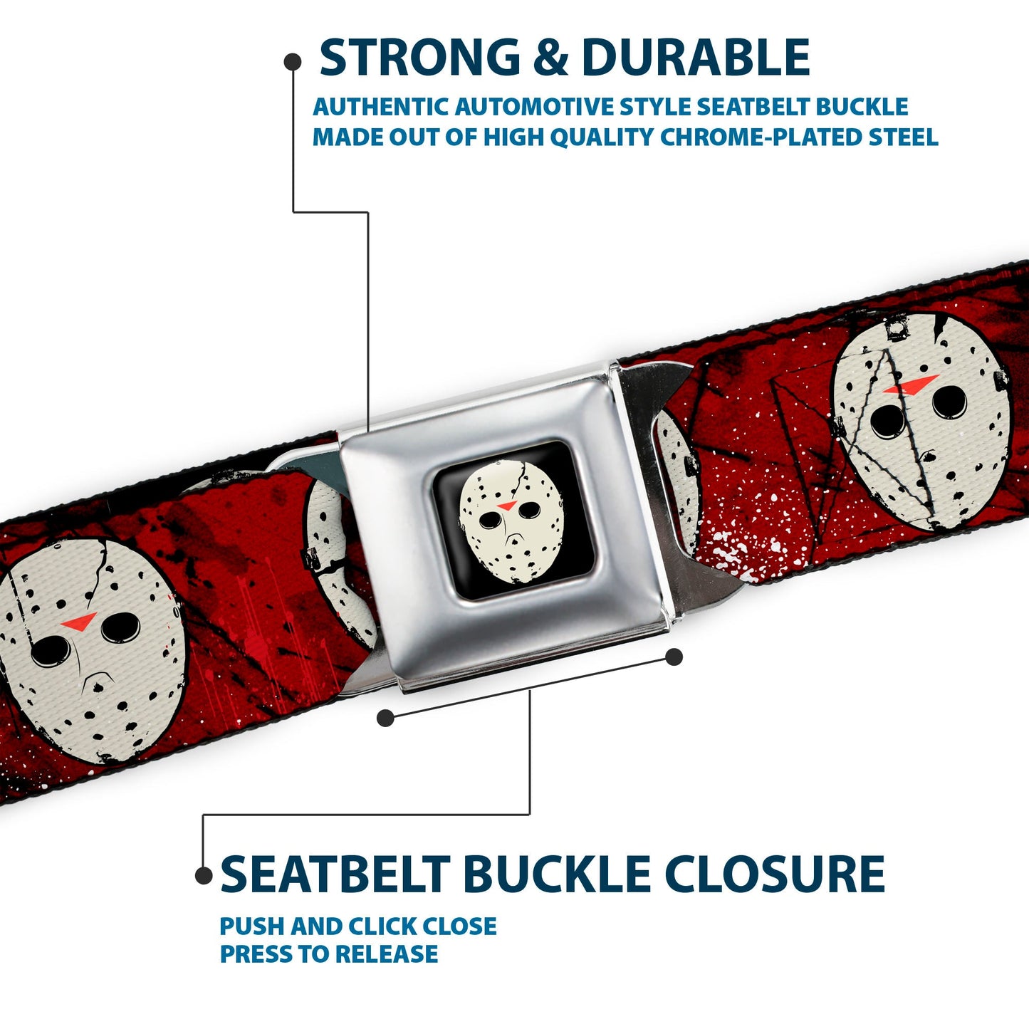Friday the 13th Jason Voorhees Hockey Mask Belt