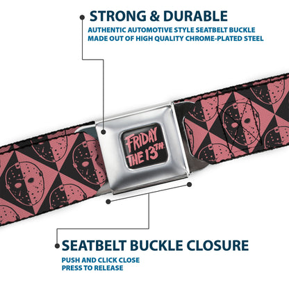 Friday The 13th Jason Voorhees Diamond Split Seatbelt Belt