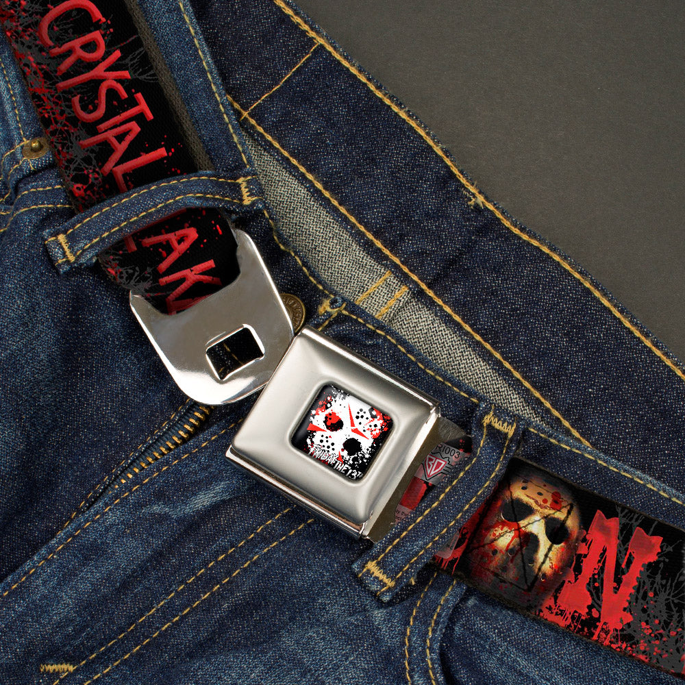 Friday The 13th Jason Mask 5 Hand Prints Seatbelt Belt