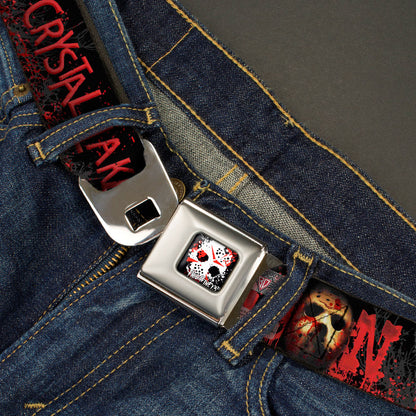 Friday The 13th Jason Mask 5 Hand Prints Seatbelt Belt