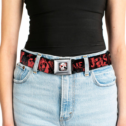 Friday The 13th Jason Mask 5 Hand Prints Seatbelt Belt
