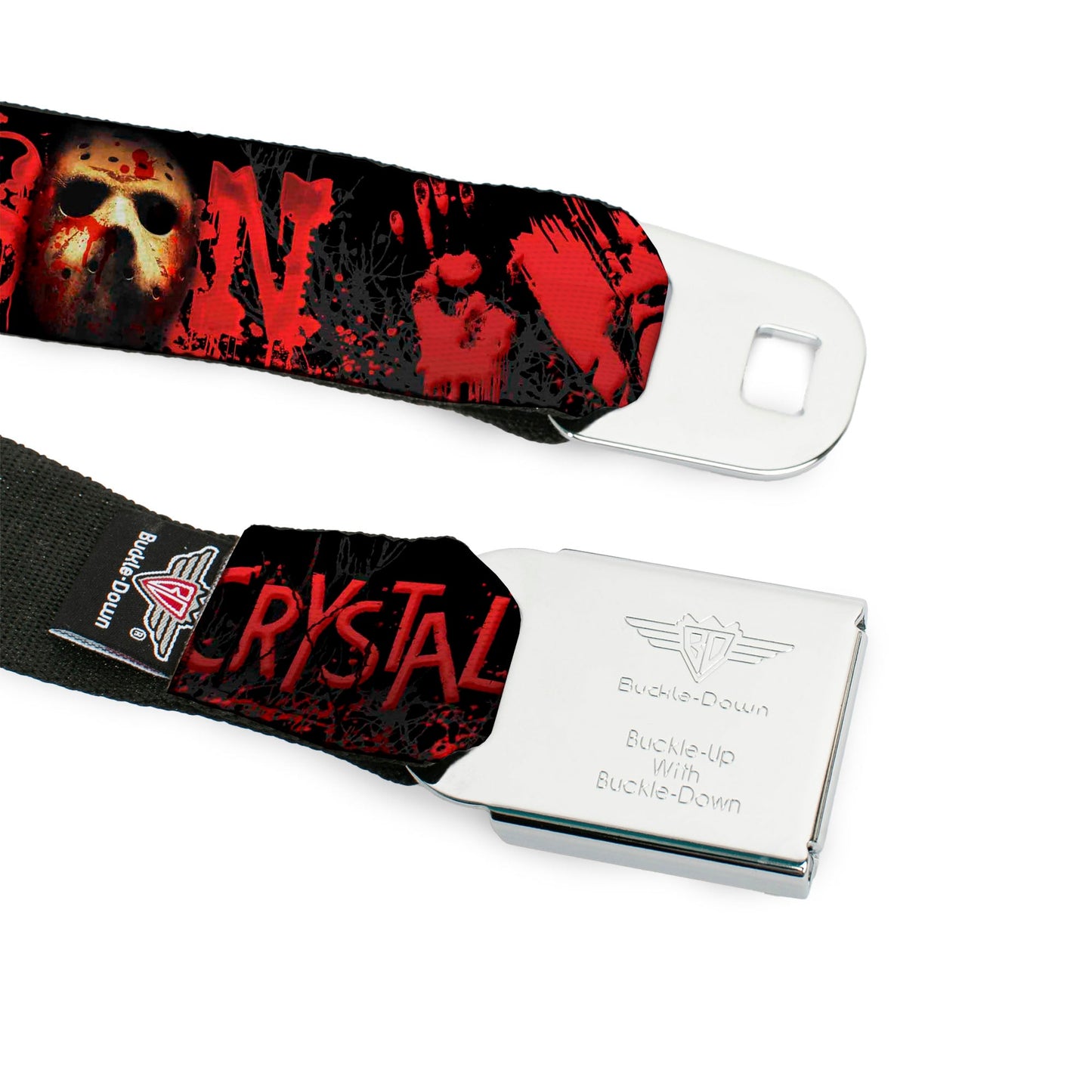 Friday The 13th Jason Mask 5 Hand Prints Seatbelt Belt