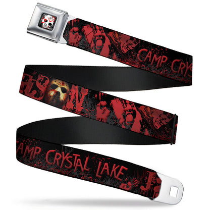 Friday The 13th Jason Mask 5 Hand Prints Seatbelt Belt