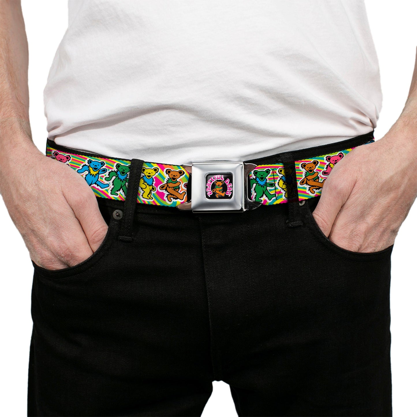 Grateful Dead Dancing Bear Seatbelt Belt