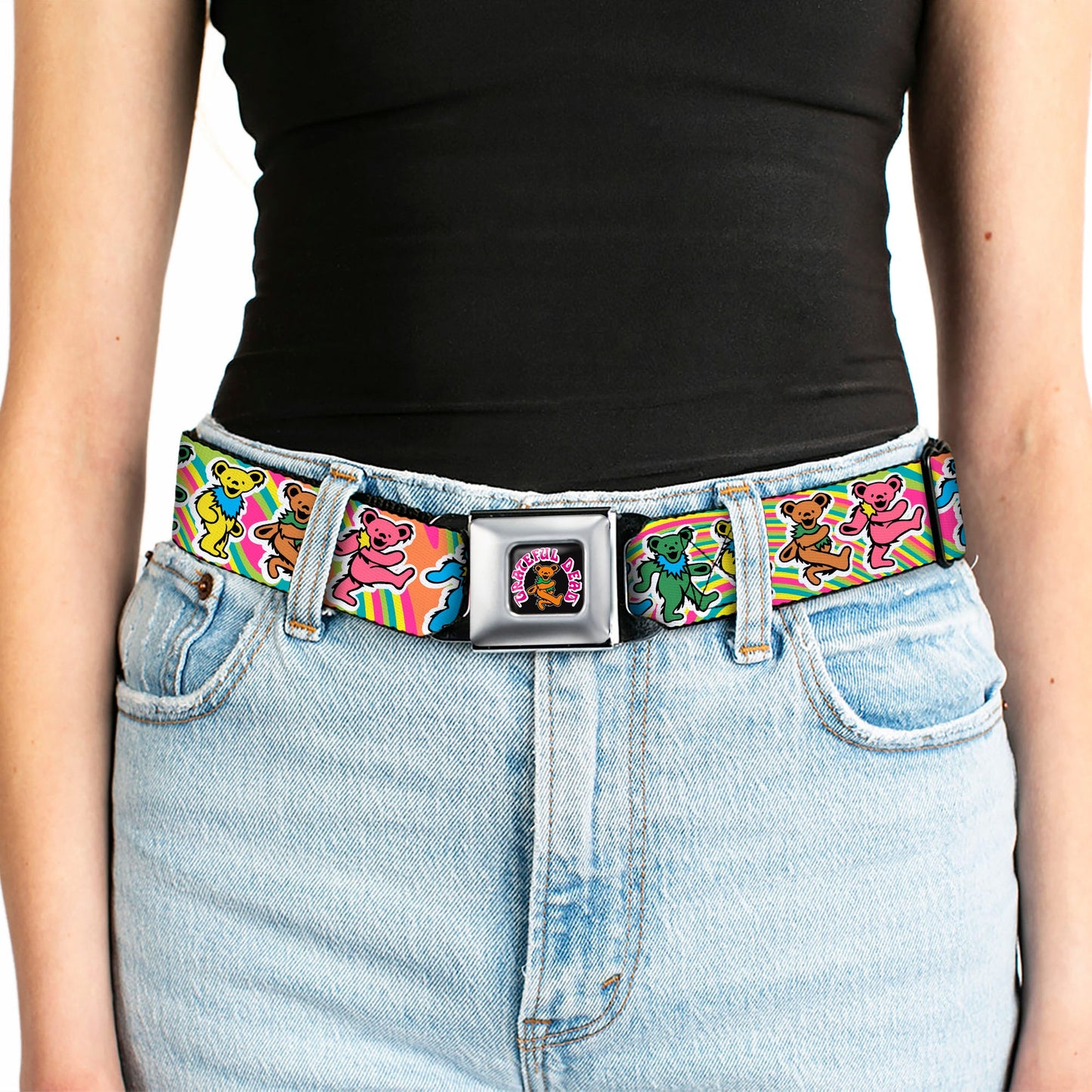 Grateful Dead Dancing Bear Seatbelt Belt