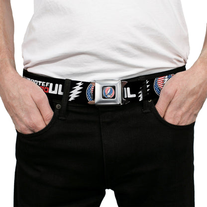 Grateful Dead Steal Your Face Stars and Stripes Logo Seatbelt Belt
