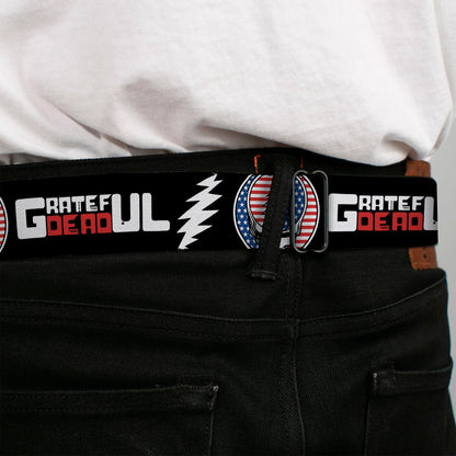 Grateful Dead Steal Your Face Stars and Stripes Logo Seatbelt Belt