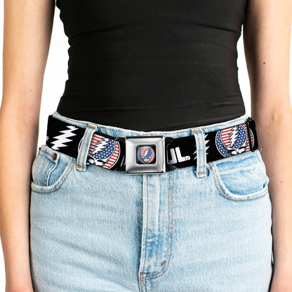 Grateful Dead Steal Your Face Stars and Stripes Logo Seatbelt Belt