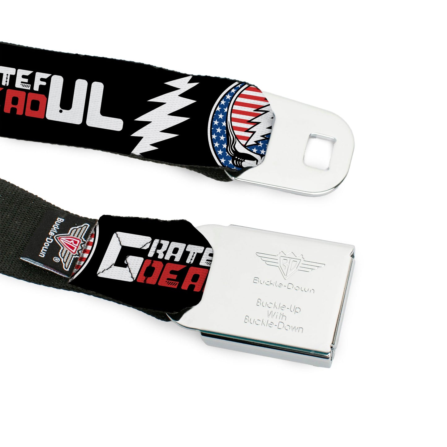 Grateful Dead Steal Your Face Stars and Stripes Logo Seatbelt Belt