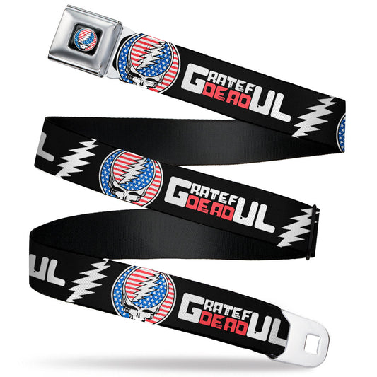 Grateful Dead Steal Your Face Stars and Stripes Logo Seatbelt Belt
