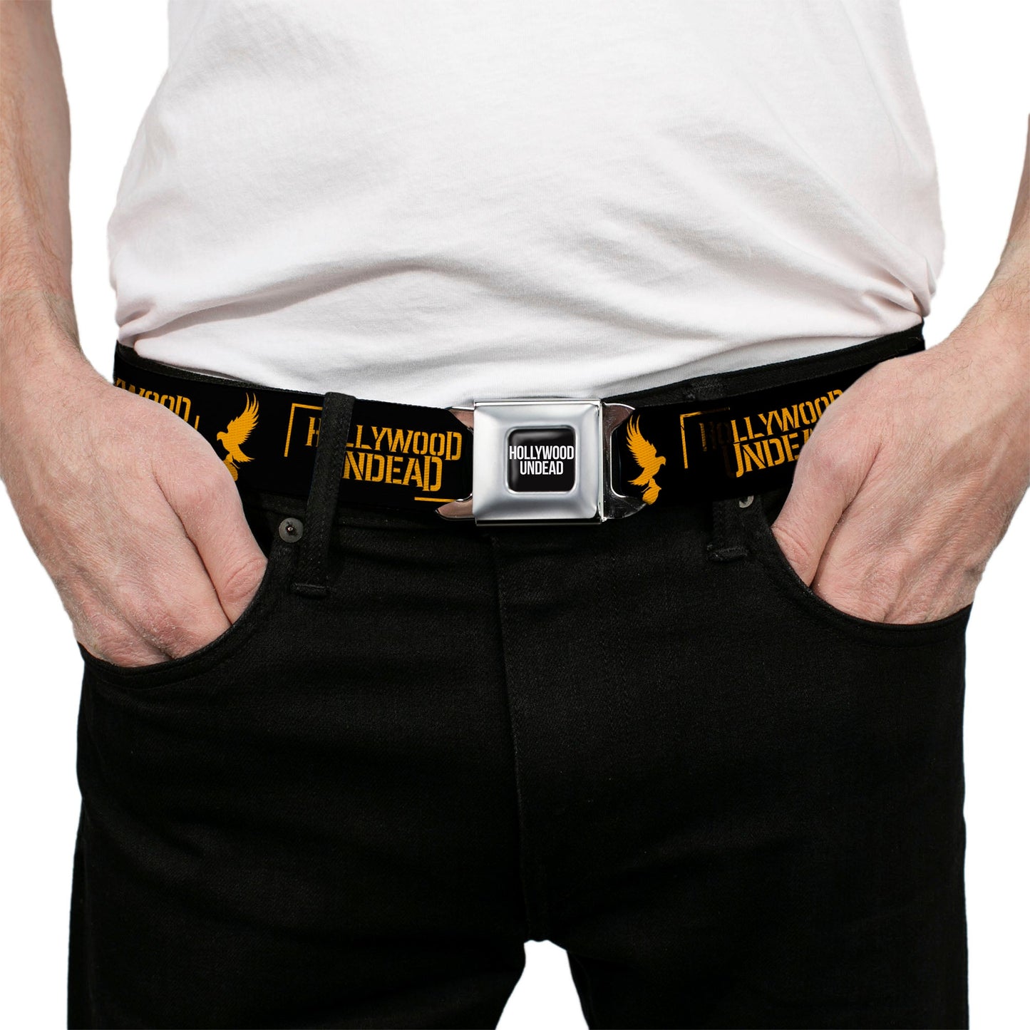Hollywood Undead Text Logo Seatbelt Belt