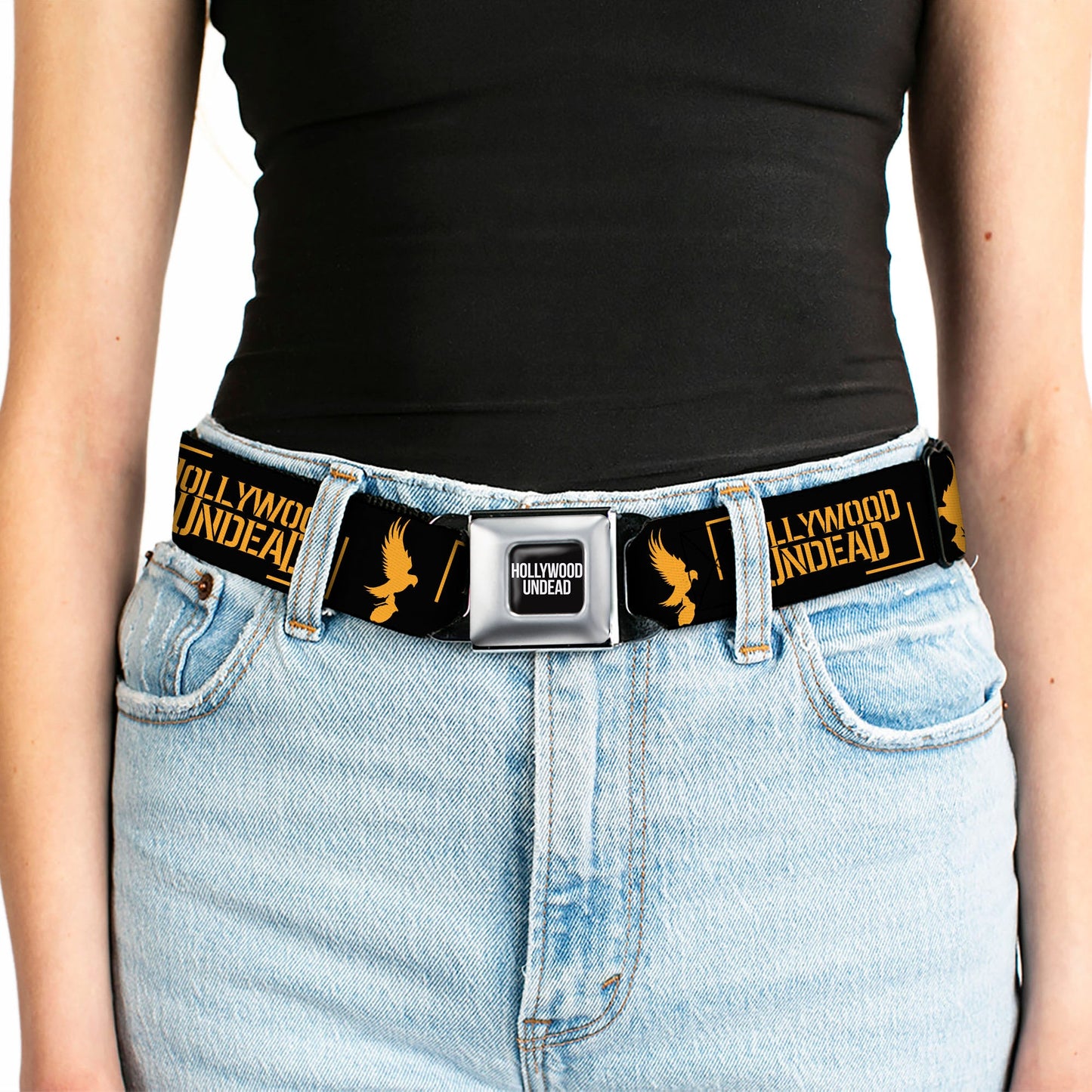 Hollywood Undead Text Logo Seatbelt Belt