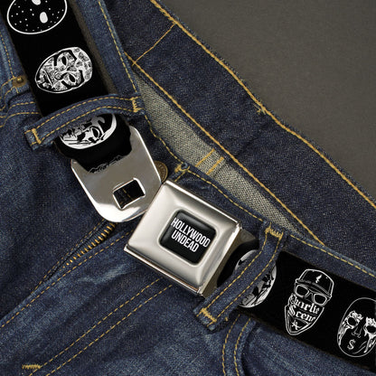 Hollywood Undead Mask Icons Scattered Seatbelt Belt
