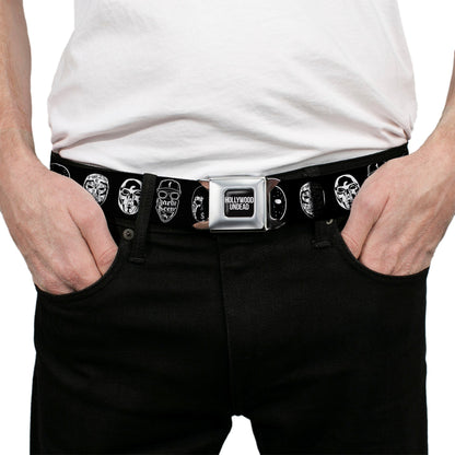 Hollywood Undead Mask Icons Scattered Seatbelt Belt