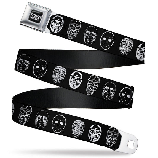 Hollywood Undead Mask Icons Scattered Seatbelt Belt