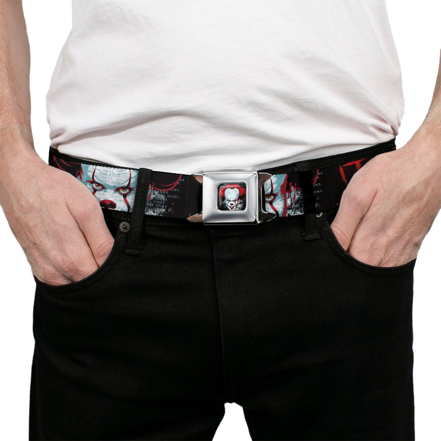 It Chapter Two Pennywise Face Full Seatbelt Belt