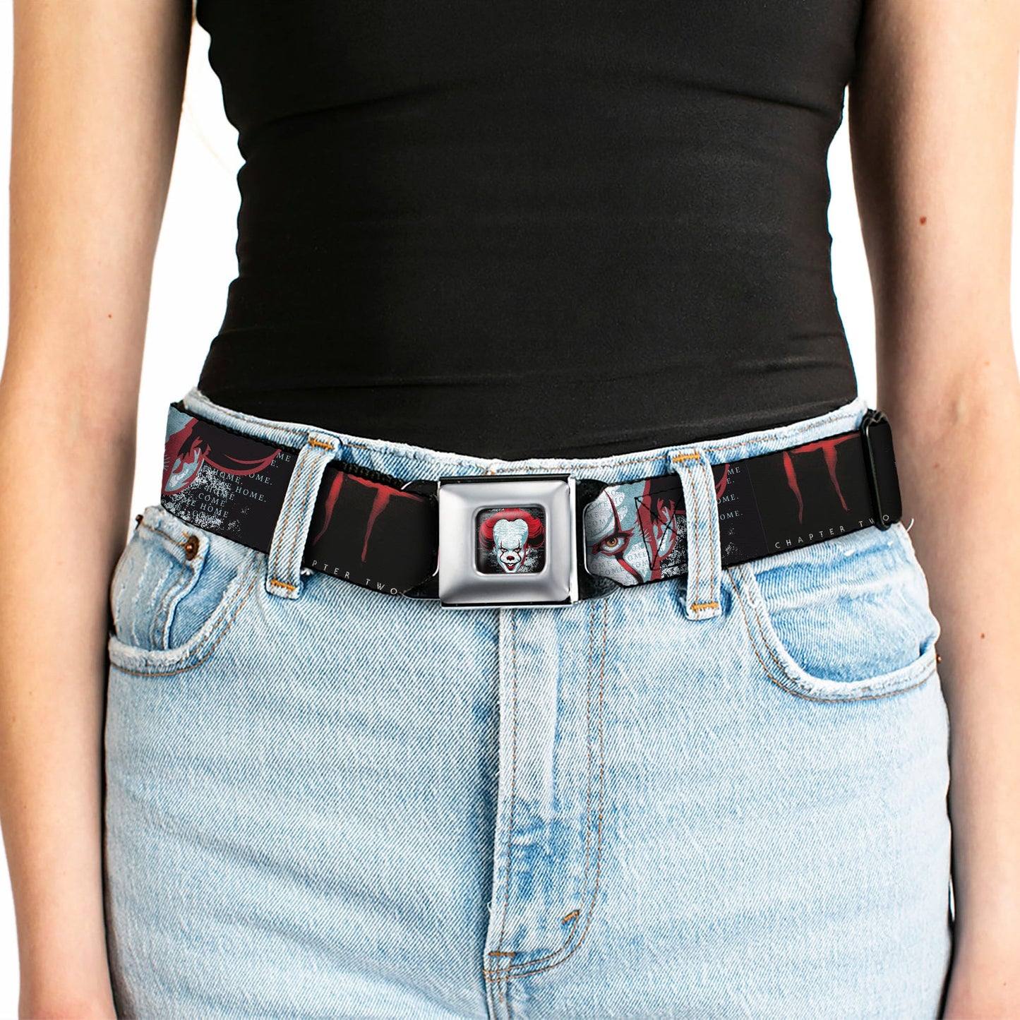 It Chapter Two Pennywise Face Full Seatbelt Belt