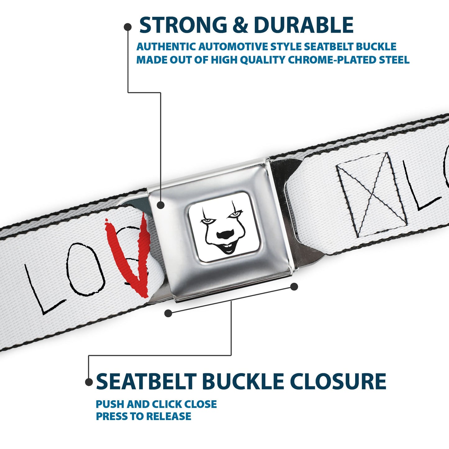 IT Chapter Two Loser Lover Seatbelt Belt