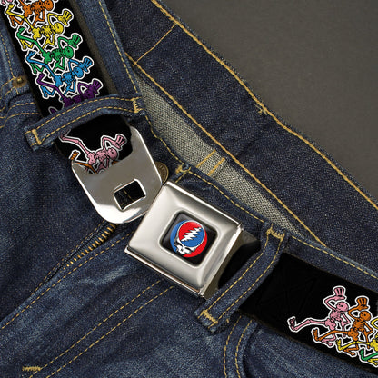 Grateful Dead Dancing Skeletons Black Seatbelt Belt