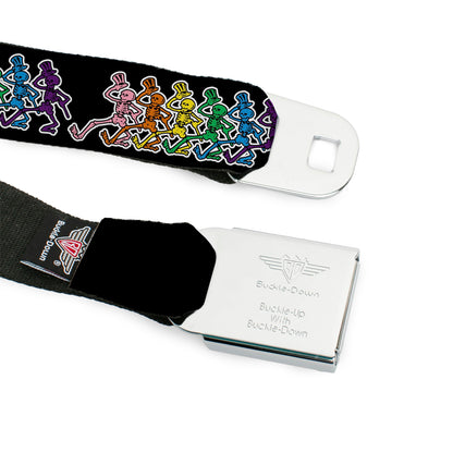 Grateful Dead Dancing Skeletons Black Seatbelt Belt