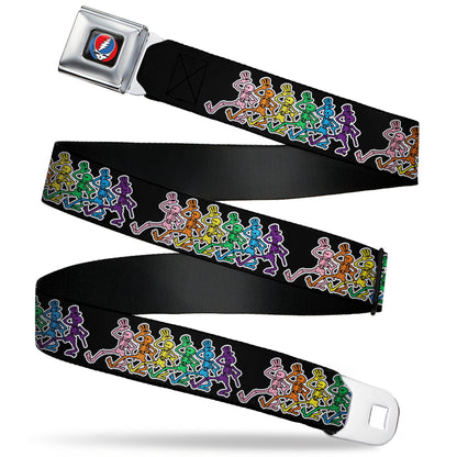 Grateful Dead Dancing Skeletons Black Seatbelt Belt