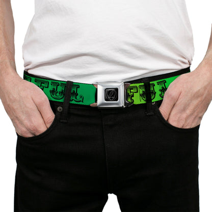Grateful Dead Skull and Roses Rainbow Seatbelt Belt