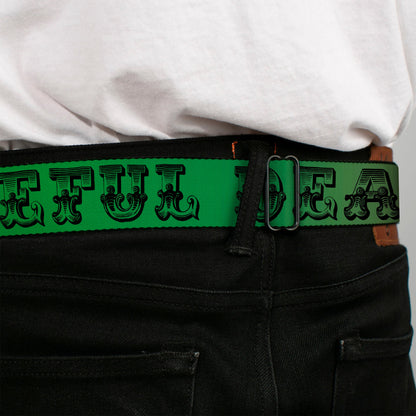 Grateful Dead Skull and Roses Rainbow Seatbelt Belt